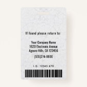 Modern Elegant ID Kaart Logo Quote Badge (Achterkant)