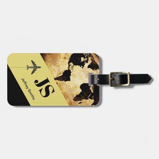 Modern Elegant International Travel Bagagelabel (Voorkant horizontaal)