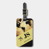 Modern Elegant International Travel Bagagelabel (Voorkant verticaal)