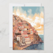 Modern Elegant Italië Bestemming Bruiloft Kaart (Achterkant)