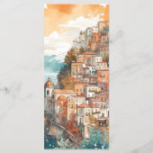 Modern Elegant Italië Bestemming Bruiloft Menu (Achterkant)