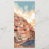 Modern Elegant Italië Bestemming Bruiloft Menu (Achterkant)