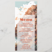 Modern Elegant Italië Bestemming Bruiloft Menu (Voorkant)