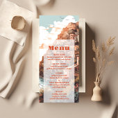 Modern Elegant Italië Bestemming Bruiloft Menu