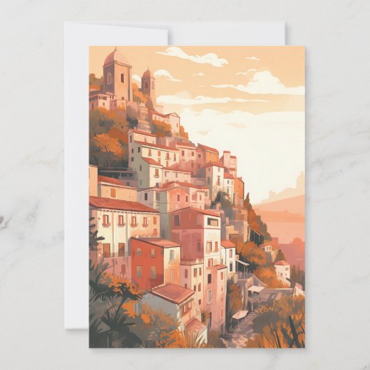 Modern Elegant Italië Bestemming Bruiloft Save The Date (Achterkant)