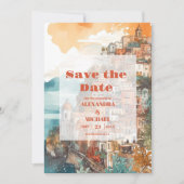 Modern Elegant Italië Bestemming Bruiloft Save The Date (Voorkant)