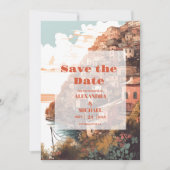 Modern Elegant Italië Bestemming Bruiloft Save The Date (Voorkant)
