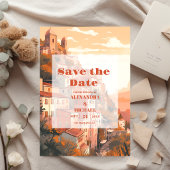 Modern Elegant Italië Bestemming Bruiloft Save The Date