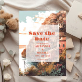 Modern Elegant Italië Bestemming Bruiloft Save The Date