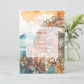 Modern Elegant Italië Bestemming Vrijgezellenfeest Kaart (Staand voorkant)