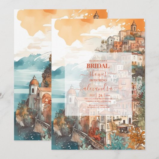 Modern Elegant Italië Bestemming Vrijgezellenfeest Kaart (Voorkant / Achterkant)