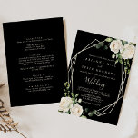 Modern Elegant Ivoor Bloemen Voor & Achterkant Tro Kaart<br><div class="desc">Deze moderne elegante ivoren bloemen voor- en achterzijde bruiloft uitnodiging is perfect voor een rustieke bruiloft. Het ontwerp is voorzien van ivoren witte waterverf rozen bloemen met groene eucalyptusbladeren netjes gerangschikt in opvallende boeketten. Bespaar papier door meer details op de achterkant van de uitnodiging op te nemen in plaats van...</div>