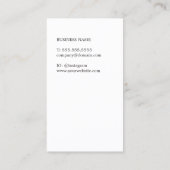 Modern Elegant Ivory Black Stripes Roos Beauty Visitekaartje (Achterkant)