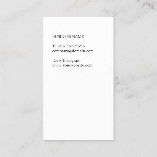 Modern Elegant Ivory Black Stripes Roos Beauty Visitekaartje (Achterkant)