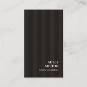 Modern Elegant Ivory Black Stripes Roos Beauty Visitekaartje (Voorkant)
