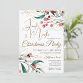 Modern Elegant Jingle & Mingle Kerstfeest Kaart (Staand voorkant)