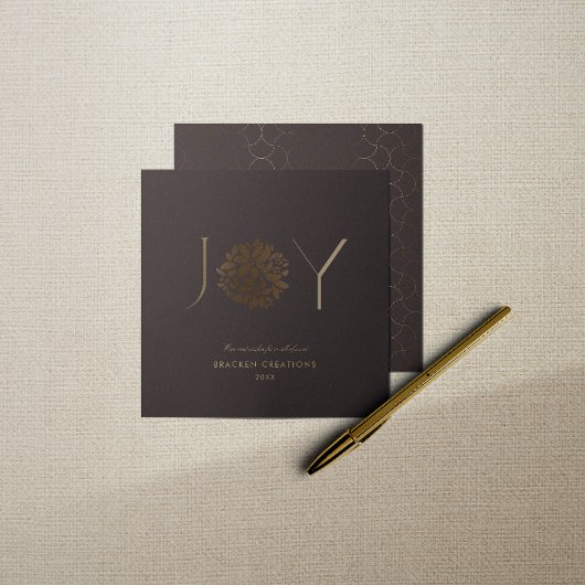 Modern Elegant JOY Corporate Kerstmis Feestdagenkaart