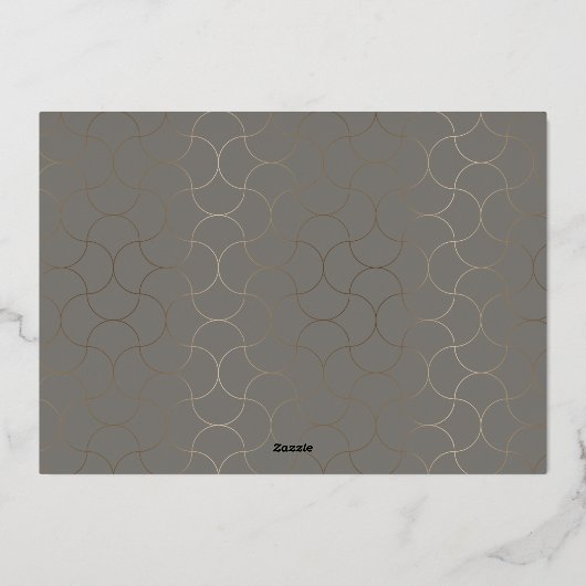 Modern Elegant JOY Corporate Kerstmis Folie Feestdagenkaart (Achterkant)