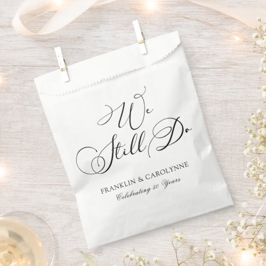 Modern Elegant Jubileum Vow Renewal Bedankzakje (Geknipt)