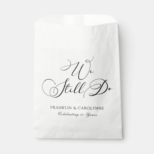 Modern Elegant Jubileum Vow Renewal Bedankzakje (Voorkant)