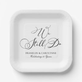 Modern Elegant Jubileum Vow Renewal Papieren Bordje