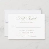 Modern Elegant Kalligrafie Script Bruiloft RSVP Kaart (Voorkant)