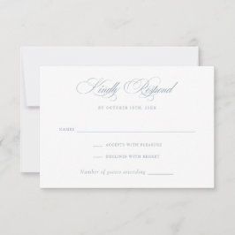 Modern Elegant Kalligrafie Script Bruiloft RSVP Kaart