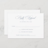 Modern Elegant Kalligrafie Script Bruiloft RSVP Kaart (Voorkant / Achterkant)