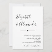 Modern Elegant Kalligrafie Script Hart Bruiloft Kaart (Voorkant)