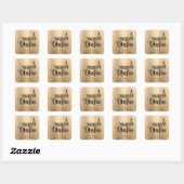 Modern Elegant Kalligrafie Script Kerst Vierkante Sticker (Vel)