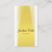Modern Elegant Kalligrafie Script Trendy Gold Luxe Visitekaartje (Voorkant)