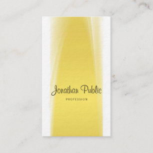 Modern Elegant Kalligrafie Script Trendy Gold Luxe Visitekaartje