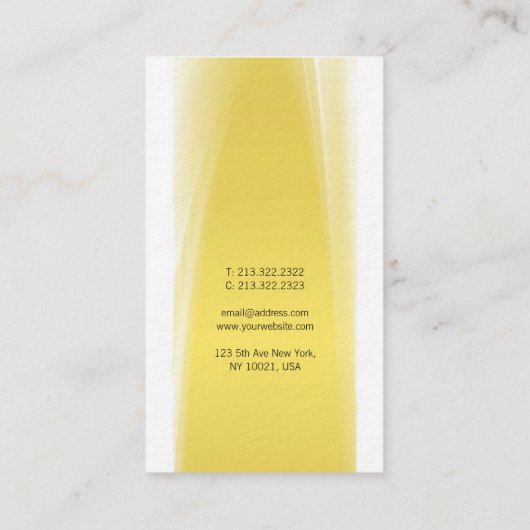 Modern Elegant Kalligrafie Script Trendy Gold Luxe Visitekaartje (Achterkant)