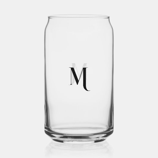 Modern elegant kalligrafiescript Chic Monogrammed Blikvorm Glas (Voorkant)