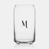 Modern elegant kalligrafiescript Chic Monogrammed Blikvorm Glas (Achterkant)