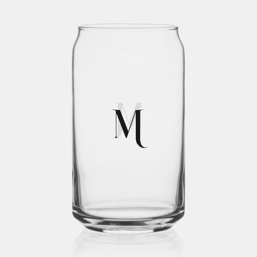 Modern elegant kalligrafiescript Chic Monogrammed Blikvorm Glas (Achterkant)