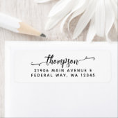 Modern elegant kalligrafiescript - label voor acht (Insitu)