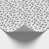 Modern Elegant Kerst Elementen Gift Cadeaupapier (Hoek)