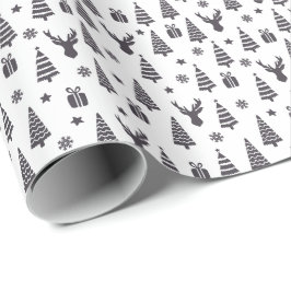 Modern Elegant Kerst Elementen Gift Cadeaupapier