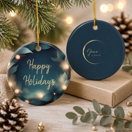 Modern Elegant Kerst Logo Ornament