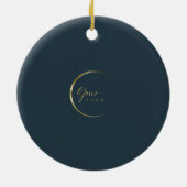 Modern Elegant Kerst Logo Ornament (Achterkant)