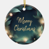 Modern Elegant Kerst Logo Ornament (Voorkant)