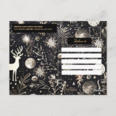 Modern Elegant Kerstfeest Feestelijke Vakantie Briefkaart (Achterkant)
