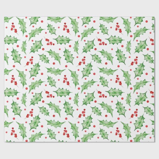 Modern elegant kerstgroen cadeaupapier (Vlak)