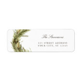 Modern Elegant Kerstmis Wreatour Address Etiket (Voorkant)