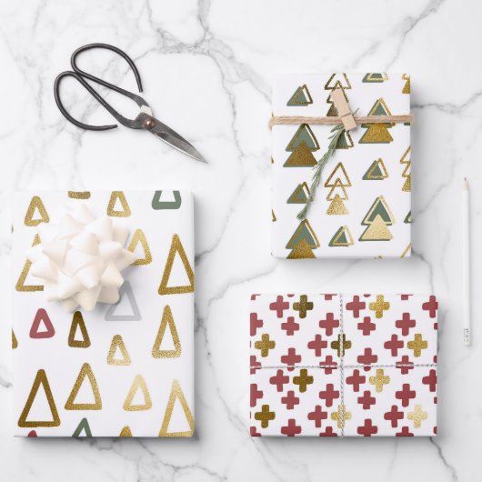 Modern Elegant | Kerstvakantie doedels Inpakpapier Vel (Voorkant)