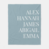 Modern Elegant Kinder Names Persoonlijke Familie Fleece Deken (Voorkant)