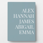 Modern Elegant Kinder Names Persoonlijke Familie Fotoplaat (voorkant)