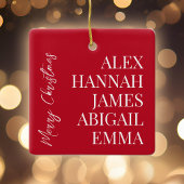 Modern Elegant Kinder Names Persoonlijke Familie Keramisch Ornament