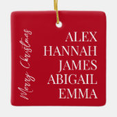 Modern Elegant Kinder Names Persoonlijke Familie Keramisch Ornament (Voorkant)